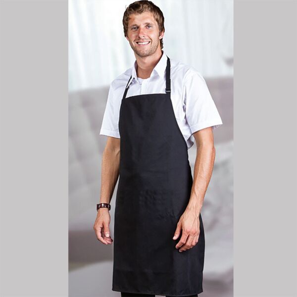 Cooking apron with strings and bib section - no pocket Thumbnail