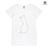 ASColour Ladies 'Bevel' V-Neck Tshirt Thumbnail